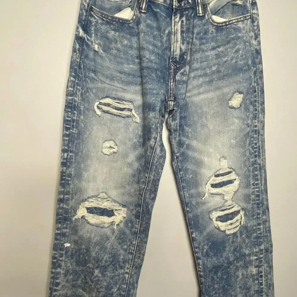 NWOT American Eagle Straight Jeans Next Level Airflex Distressed Blue Mens 30X34 - Picture 4 of 9